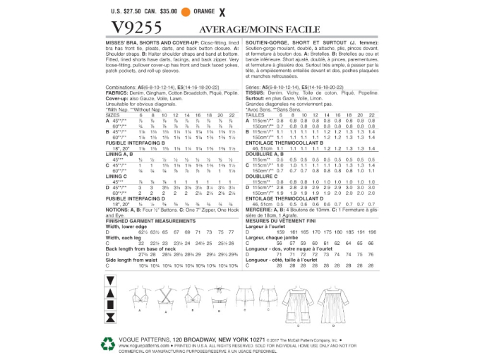 Naaipatroon Vogue 9255 badmode, Dui/En/Fr