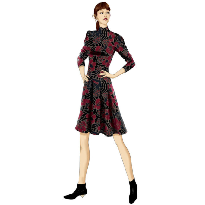 Patron Vogue 9264 robe taille 32-40, en français