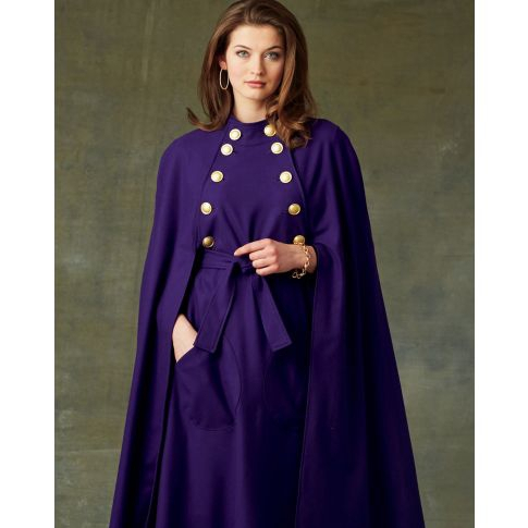 Patron Vogue 9288 manteau cape femme, version papier, taille L - XXL, en français