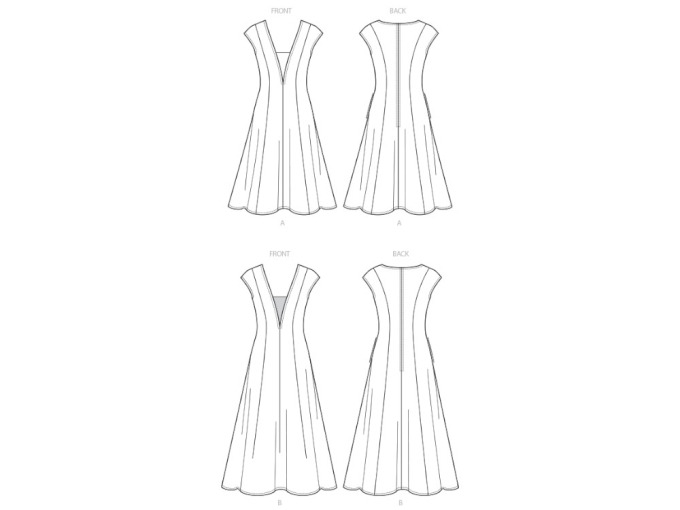 Naaipatroon Vogue 9292, jurk, Dui/En/Fr