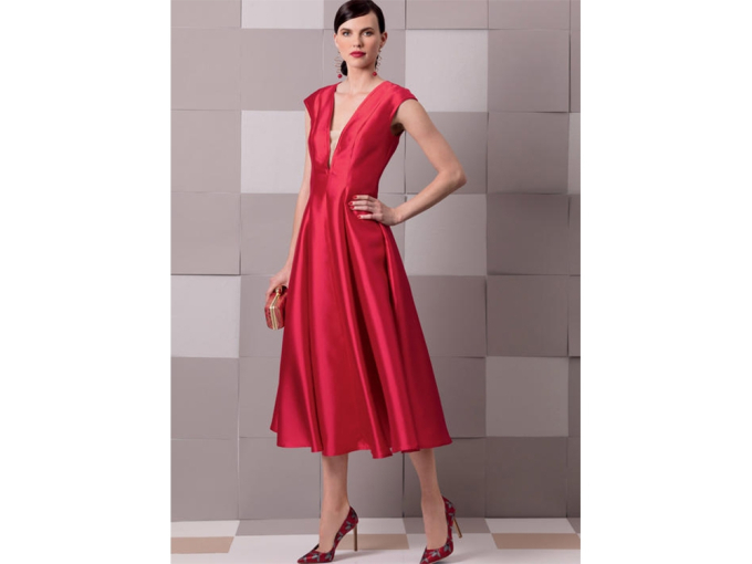 Naaipatroon Vogue 9292, jurk, Dui/En/Fr