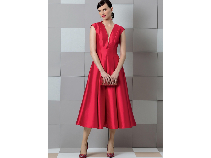 Naaipatroon Vogue 9292, jurk, Dui/En/Fr