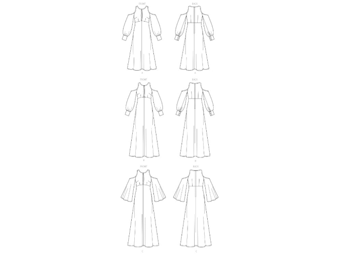 Naaipatroon Vogue 9296, jurk, Dui/En/Fr