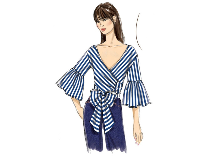 Patron Vogue 9315 blouse, en français