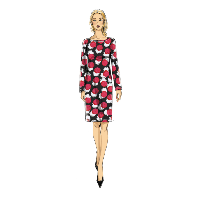 Naaipatroon Vogue 9325 jurk, Dui/En/Fr