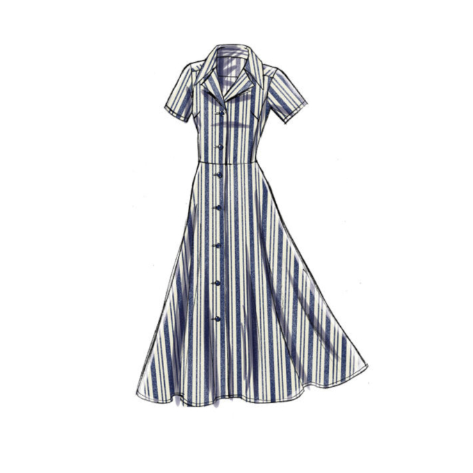 Patron Vogue 9345 robe taille 32-40, en français