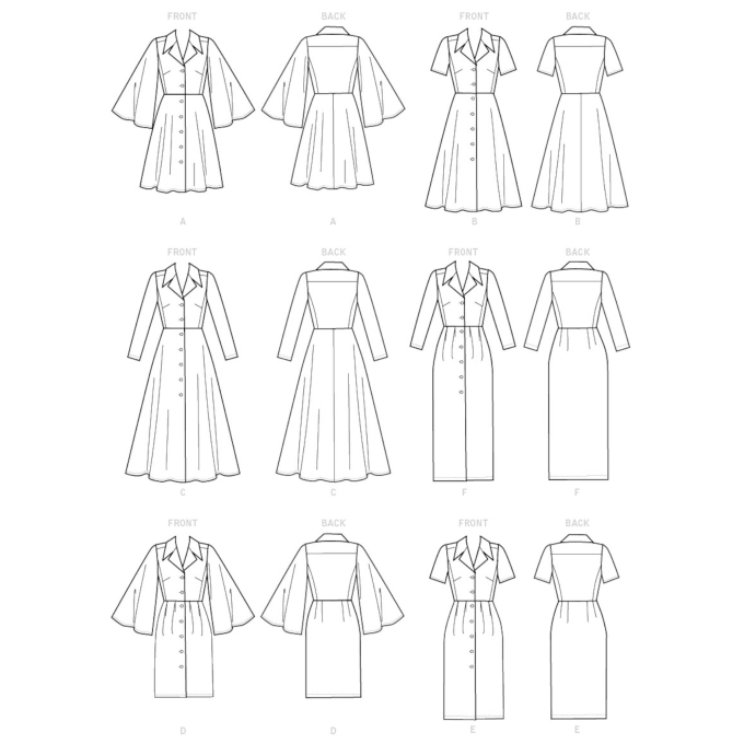 Pattern Vogue 9345 Dress maat 40-48, Dui/En/Fr