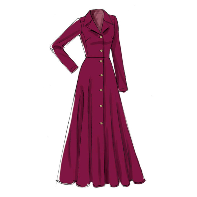 Pattern Vogue 9345 Dress maat 40-48, Dui/En/Fr