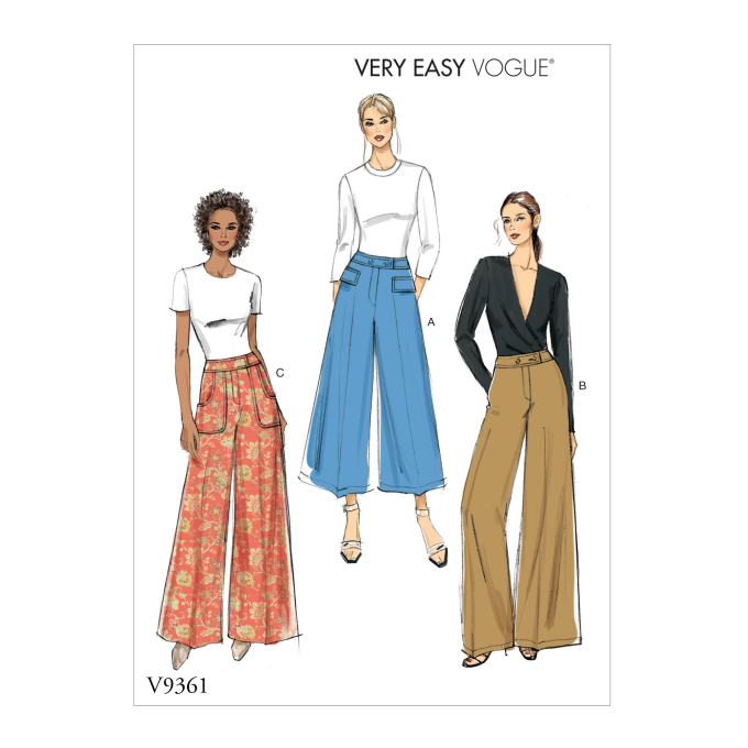 Naaipatroon Vogue 9361 broek, maat 40-48, Dui/En/Fr