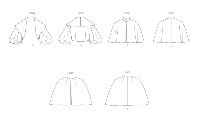 Sewing pattern Vogue Misses Bolero and Capes 2078 Size 32-48, En/Ger/Fr