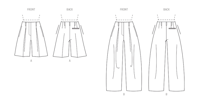 Sewing pattern Vogue Shorts and Pants Ladies 2070 Size 44-52, En/Ger/Fr