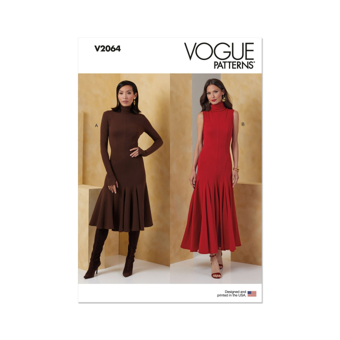 Sewing pattern Vogue Dress Ladies 2064 Size 42-50, En/Ger/Fr