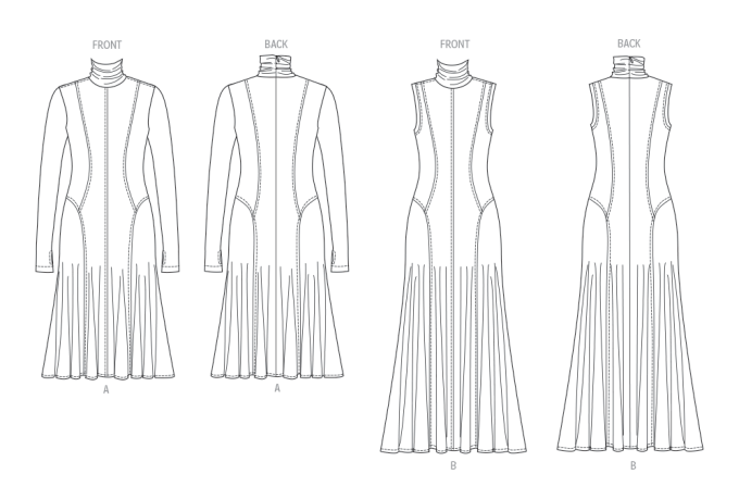 Sewing pattern Vogue Dress Ladies 2064 Size 42-50, En/Ger/Fr