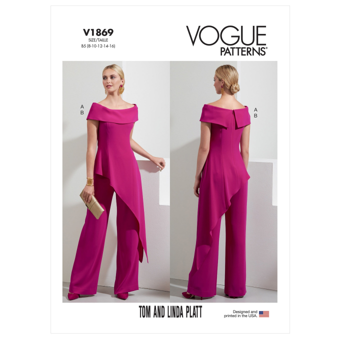 Naaipatroon Vogue broekpak 1869 mt. 42-50, Dui/En/Fr