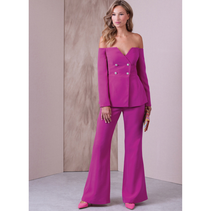 Naaipatroon Vogue broekpak 1943 maat 44-52, Dui/En/Fr