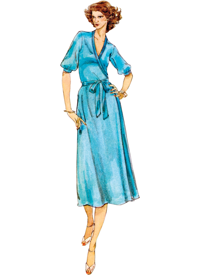 Sewing pattern Vogue V2081 Misses' Wrap Dress Size 34-42, Eng/Ger/Fr