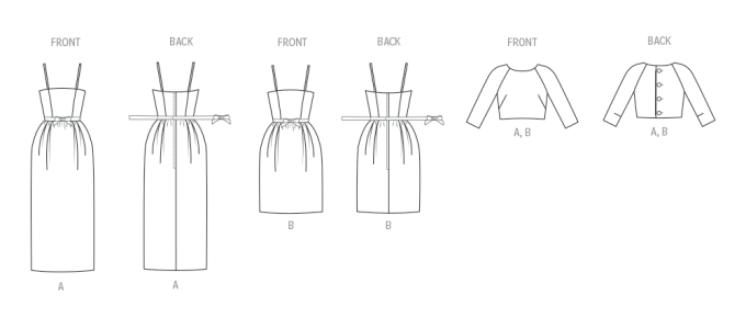 Sewing pattern Vogue V2082 Misses' Dress and Bolero Size 34-42, Eng/Ger/Fr