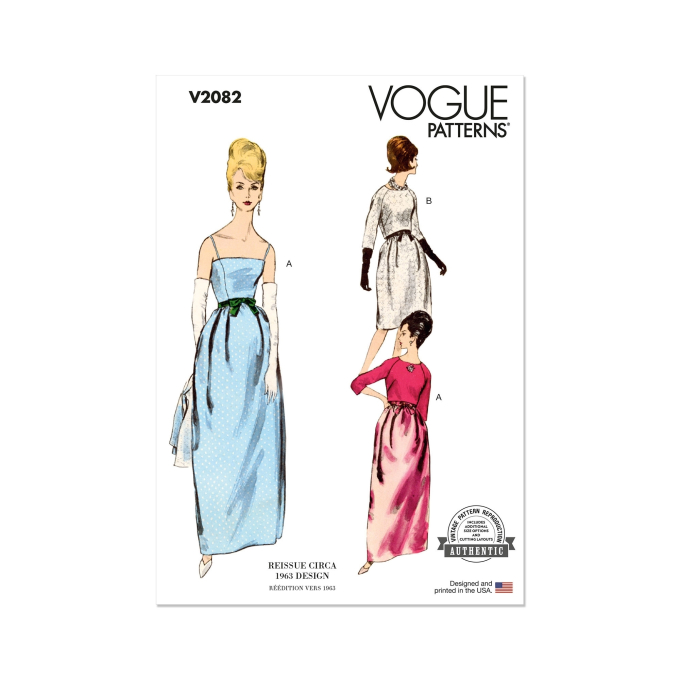 Sewing pattern Vogue V2082 Misses' Dress and Bolero Size 44-52, Eng/Ger/Fr