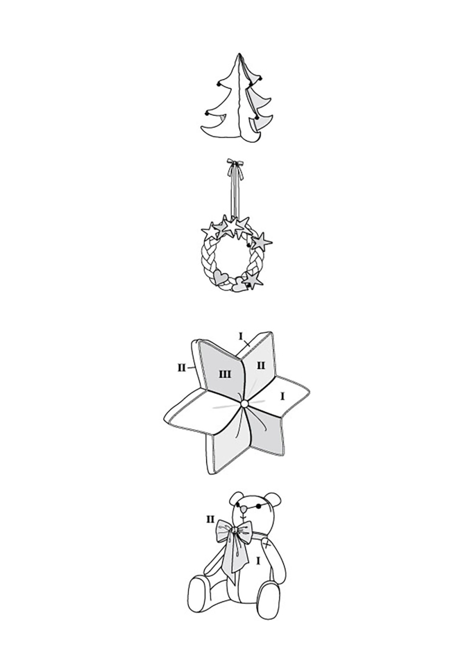 Naaipatroon Kerstmis Accessoires, Burda 5760, Nl/Dui/En/Fr