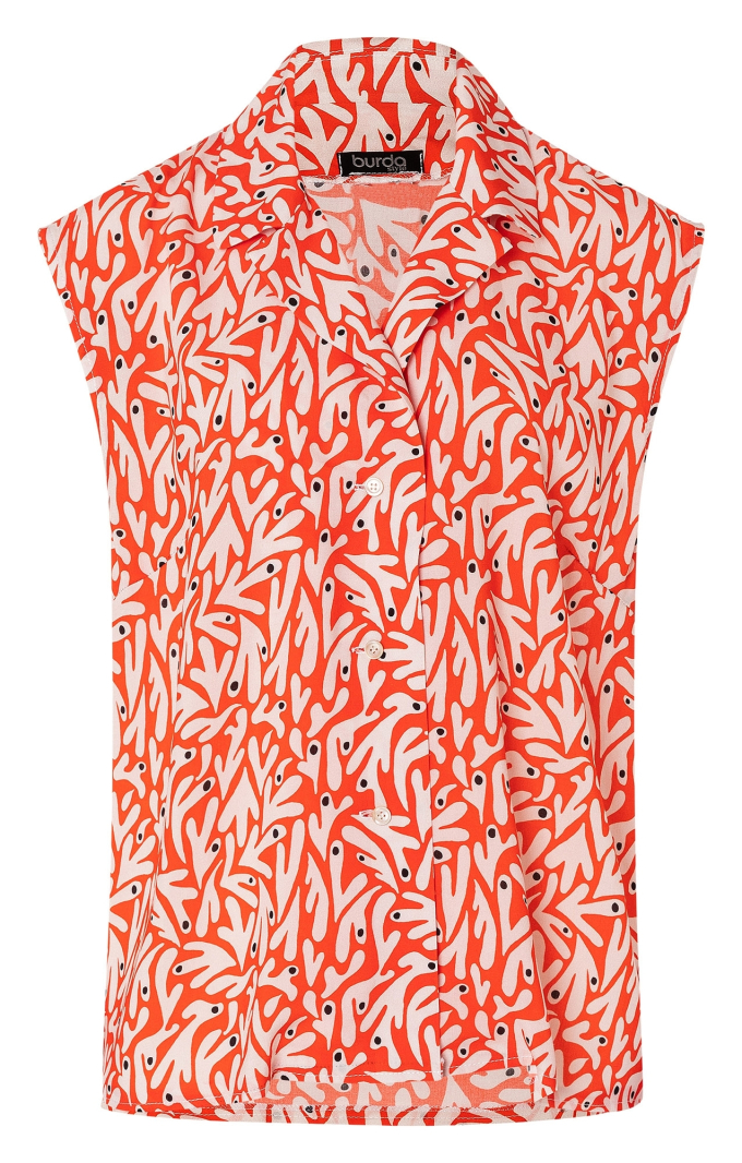 Naaipatroon Vest Burda 5734, Nl/Dui/En/Fr