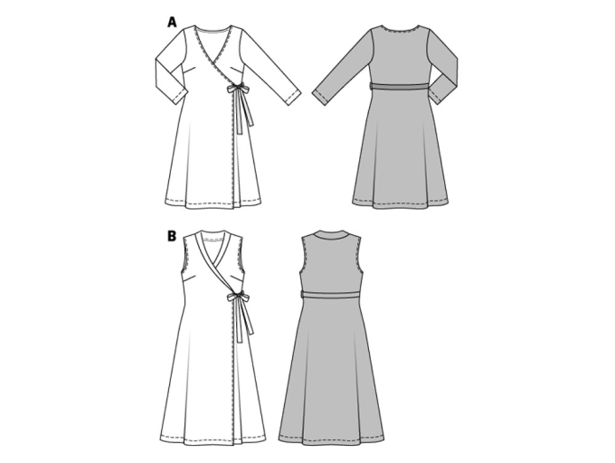 Patron Burda 6759 Robe croisée, en français