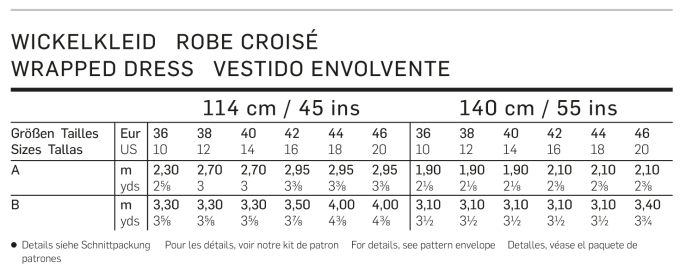 Patron Burda 6759 Robe croisée, en français