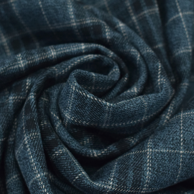 Tissu écossais tartan, bleu fumée