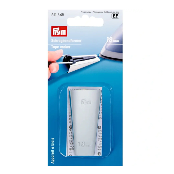 Appareil à biais Prym, pour biais de 18 mm plié