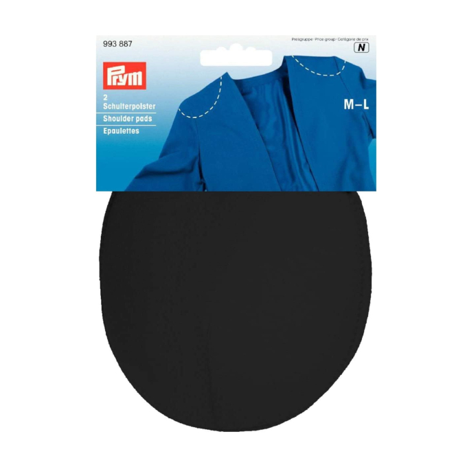 Paire d’épaulettes raglan, M-L, noir