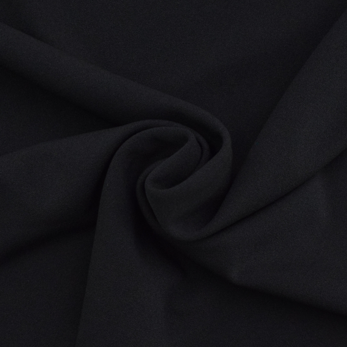 Tissu scuba sim. néoprène crêpe uni, noir