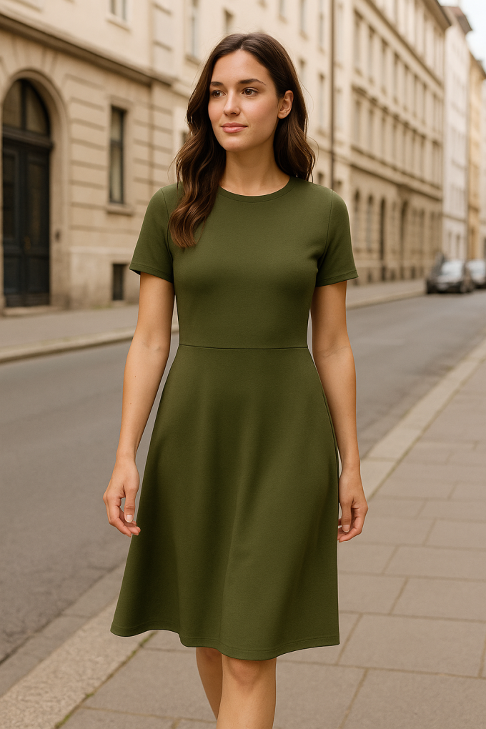 Tissu scuba sim. néoprène soft, vert olive