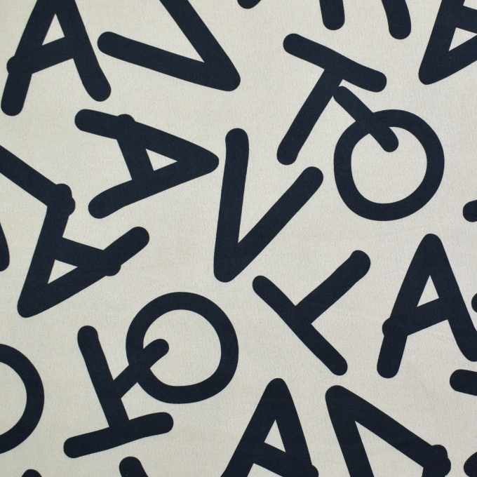 Scuba Suede Alphabet, zandkleurig
