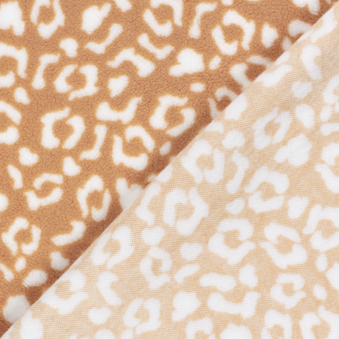 Sherpa Fleece Big Leo Dots, caramel