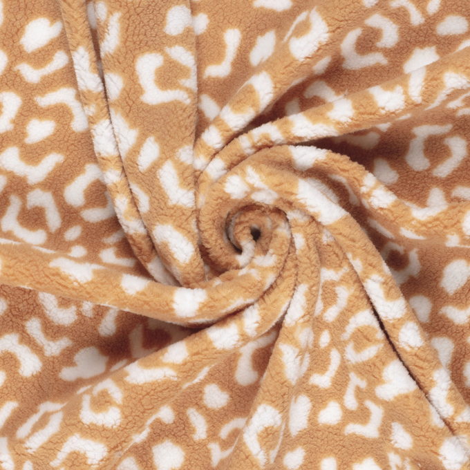 Sherpa Fleece Big Leo Dots, caramel