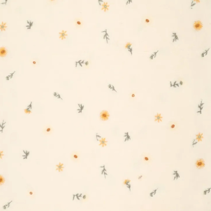 Sherpa Fleece leicht Stickerei Wildflowers, creme