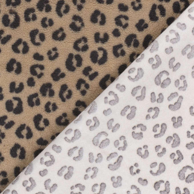 Sherpa Fleece Leopard, hellbraun