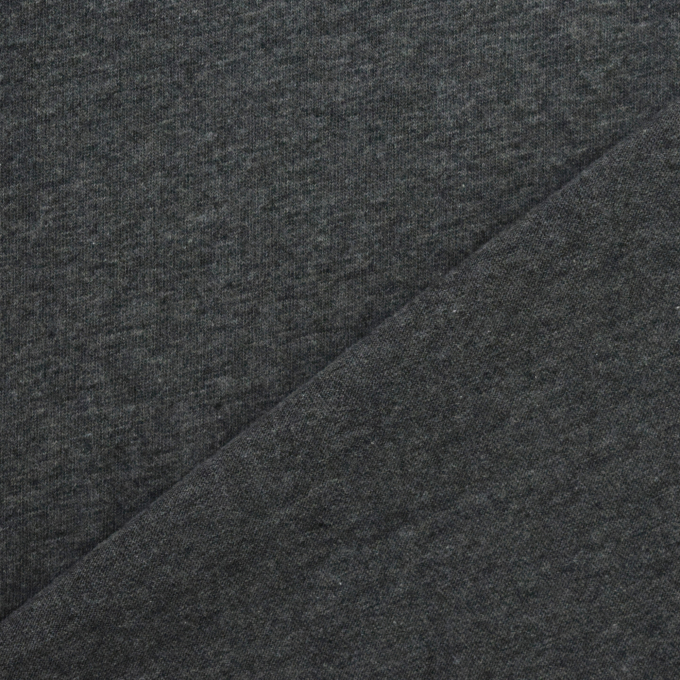 Single jersey stretch 30/1 heavy grey melange - GOTS