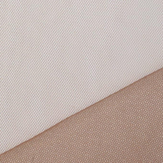 Tissu tulle souple stretch, marron foncé
