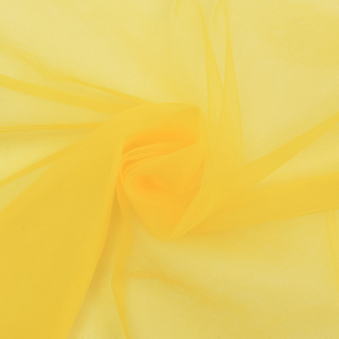 Tissu tulle souple stretch, jaune
