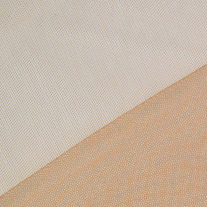 Tissu tulle souple stretch, marron clair