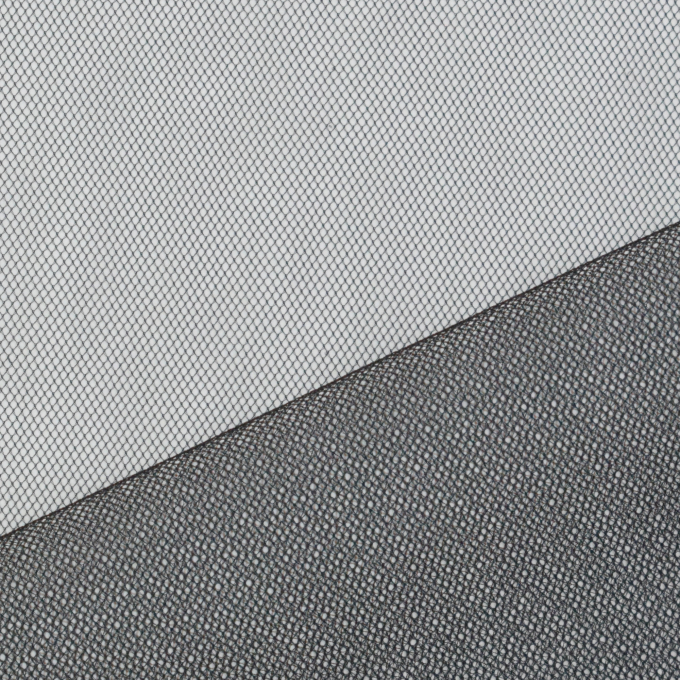 Tissu tulle souple stretch, noir