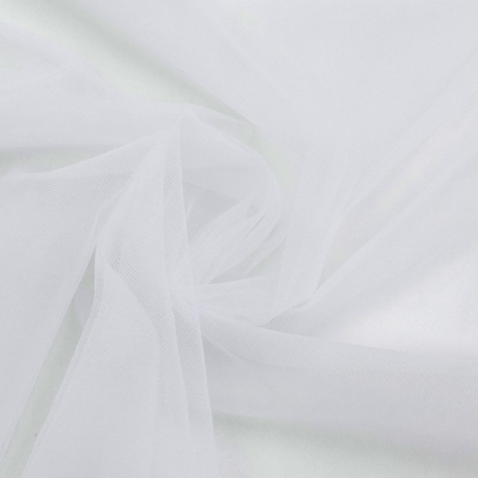 Tissu tulle souple stretch, blanc