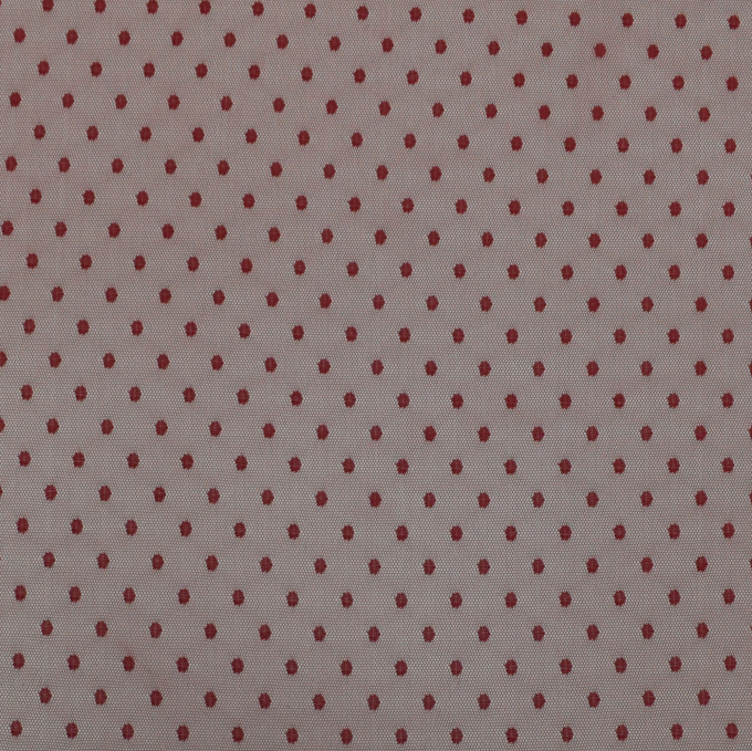 Tissu tulle souple à pois Dots, bordeaux