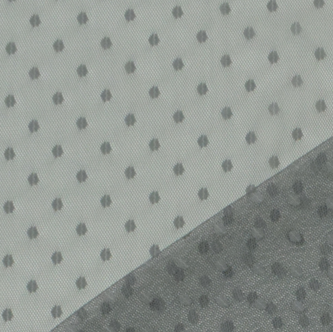 Tissu tulle souple à pois Dots, gris