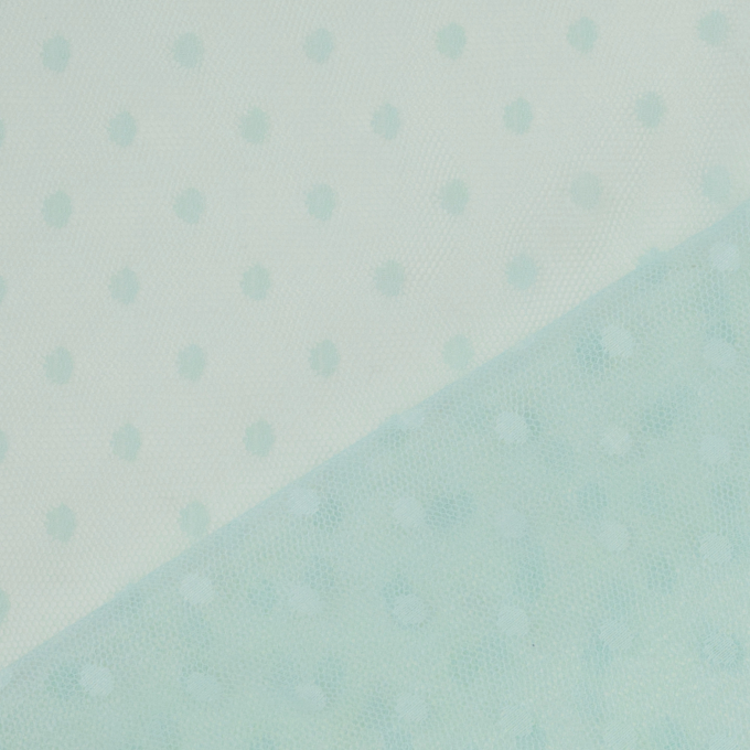 Tissu tulle souple à pois Dots, menthe