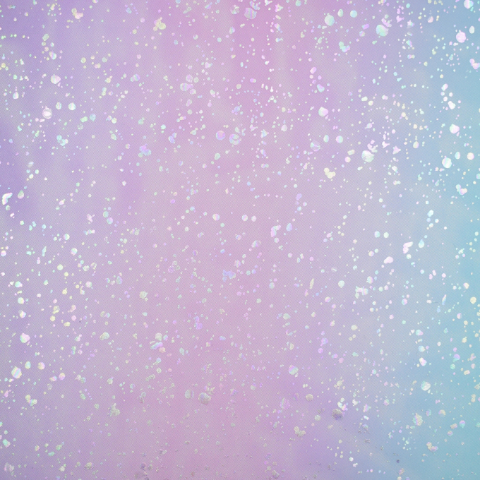 Tissu tulle souple taches argentés Glitter Spots, multicolore