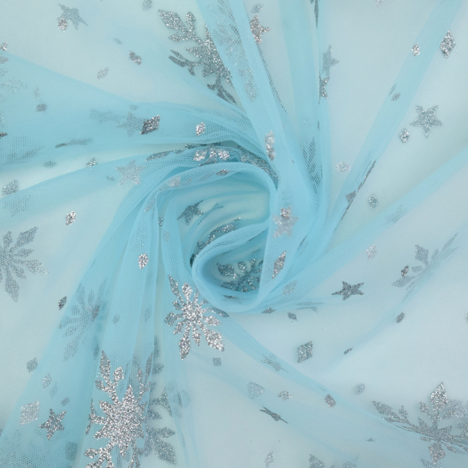 Soft tule frozen chrystals, lichtturquoise