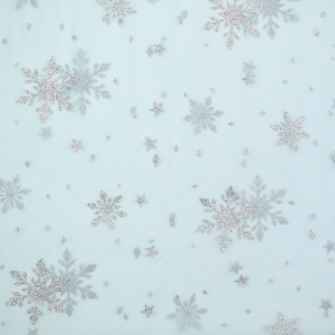 Soft tule frozen chrystals, lichtturquoise