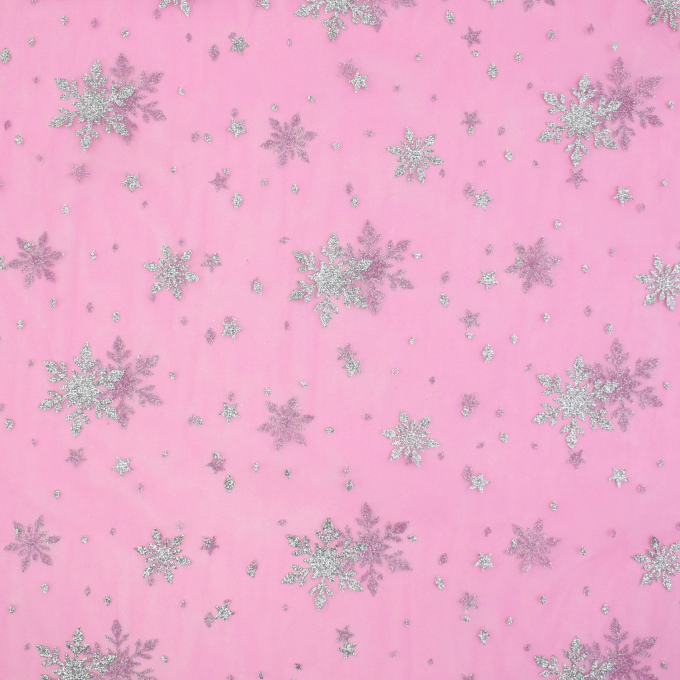 Soft tule frozen chrystals, lichtfuchsia