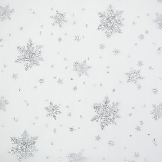 Soft tule frozen chrystals, wit